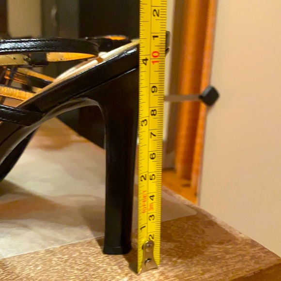 Yves Saint Laurent high heel open back point black heel size 10 - Picture 2 of 8